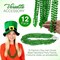 4E's Novelty St Patricks Day Beads Necklace Bulk (12 Pack) Shamrock Clover Green Beads - St. Patrick's Day Gifts for Kids, Kids Party Favor Supplies Costume Accessories